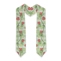Anthurium Pikake Ti Leaf Palaka Graduation Stole Green Version LT01 - Polynesian Pride