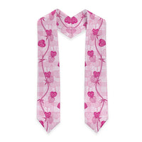 Anthurium Pikake Ti Leaf Palaka Graduation Stole Pink Version LT01 - Polynesian Pride