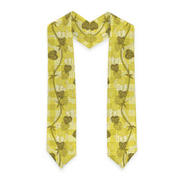 Anthurium Pikake Ti Leaf Palaka Graduation Stole Yellow Version LT01 - Polynesian Pride