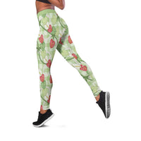 Anthurium Pikake Ti Leaf Palaka Leggings Green Version