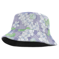 Anthurium Plumeria Lei Pastel Bucket Hat Purple Hawaiian Splendid Palaka