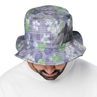 Anthurium Plumeria Lei Pastel Bucket Hat Purple Hawaiian Splendid Palaka