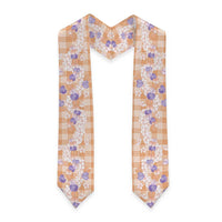 Anthurium Plumeria Lei Pastel Graduation Stole Orange Hawaiian Splendid Palaka LT01 - Polynesian Pride