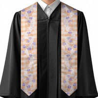 Anthurium Plumeria Lei Pastel Graduation Stole Orange Hawaiian Splendid Palaka LT01 - Polynesian Pride