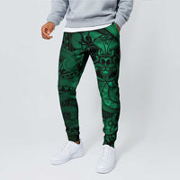 Aotearoa Maori Hei Tiki Jogger Pants Kakariki Kowhaiwhai Puhoro Motif LT9 - Polynesian Pride