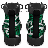 Aotearoa Maori Kowhaiwhai All Season Boots Kakariki Puhoro and Patiki LT9 - Polynesian Pride