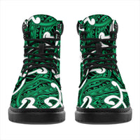 Aotearoa Maori Kowhaiwhai All Season Boots Kakariki Puhoro and Patiki LT9 - Polynesian Pride
