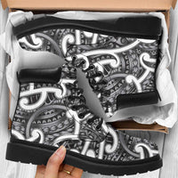 Aotearoa Maori Kowhaiwhai All Season Boots Kiwikiwi Puhoro and Patiki