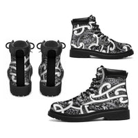 Aotearoa Maori Kowhaiwhai All Season Boots Kiwikiwi Puhoro and Patiki