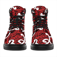 Aotearoa Maori Kowhaiwhai All Season Boots Whero Puhoro and Patiki LT9 - Polynesian Pride