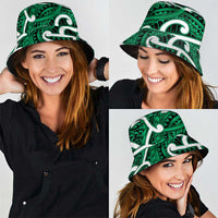 Aotearoa Maori Kowhaiwhai Bucket Hat Kakariki Puhoro and Patiki