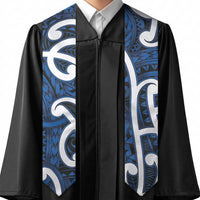 Aotearoa Maori Kowhaiwhai Graduation Stole Kikorangi Puhoro and Patiki