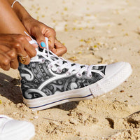 Aotearoa Maori Kowhaiwhai High Top Shoes Kiwikiwi Puhoro and Patiki LT9 - Polynesian Pride