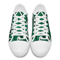 Aotearoa Maori Kowhaiwhai Low Top Shoes Kakariki Puhoro and Patiki LT9 - Polynesian Pride