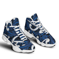 Aotearoa Maori Kowhaiwhai Sneakers J13 Kikorangi Puhoro and Patiki LT9 - Polynesian Pride