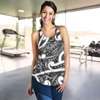 Aotearoa Maori Kowhaiwhai Women Racerback Tank Kiwikiwi Puhoro and Patiki LT9 - Polynesian Pride