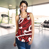Aotearoa Maori Kowhaiwhai Women Racerback Tank Whero Puhoro and Patiki LT9 - Polynesian Pride
