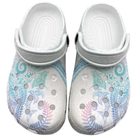 Aotearoa Maori Sea Animals Tribal Clogs Shoes Manta Ray and Shark Moko Pattern Sweet Pastel