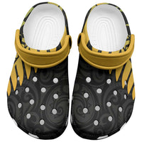 Australia New Zealand Rugby Clogs Shoes Gradient Aboriginal Wallabies and Maori Black Fern - Polynesian Pride