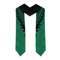 Australia New Zealand Rugby Graduation Stole Green Aboriginal Wallabies and Maori Black Fern LT9 One Size Green - Polynesian Pride