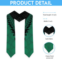 Australia New Zealand Rugby Graduation Stole Green Aboriginal Wallabies and Maori Black Fern LT9 - Polynesian Pride