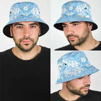 Baby Blue Mermaid Puakenikeni Maile Lei Bucket Hat