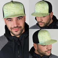 Baby Green Gradient Polynesia Mesh Trucker Cap Hawaiian Tribal Hammerhead Shark Tattoo - Polynesian Pride