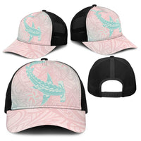 Baby Pink Gradient Polynesia Baseball Net Cap Hawaiian Tribal Hammerhead Shark Tattoo LT14 - Polynesian Pride