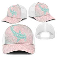 Baby Pink Gradient Polynesia Baseball Net Cap Hawaiian Tribal Hammerhead Shark Tattoo LT14 - Polynesian Pride