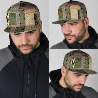 Beige Aotearoa Kowhaiwhai Pattern Snapback Cap NZ Maori Quilt Style - Polynesian Pride