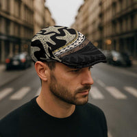 Beige Polynesian Starfish Unique Pattern Jeff Hat