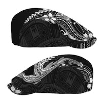 Black Aloha Hawaii Jeff Hat Polynesian Shark Tattoo With Plumeria - Polynesian Pride