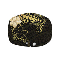Black and Gold Hawaii Jeff Hat Hammerhead Shark Tattoo Curve Polynesian - Polynesian Pride