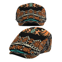 Black Batik Papua-inspired Pattern Jeff Hat - Polynesian Pride