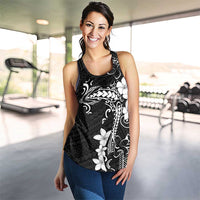 Black Hawaii Women Racerback Tank Hammerhead Shark Tattoo Curve Polynesian - Polynesian Pride