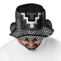 Black Taniko Aotearoa Bucket Hat Niho Taniwha Mix Poutama LT14