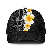 Black Tropical Plumeria With Galaxy Polynesian Art Baseball Net Cap LT14 One Size Black Black - Polynesian Pride