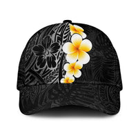 Black Tropical Plumeria With Galaxy Polynesian Art Classic Cap LT14 Universal Fit Black - Polynesian Pride