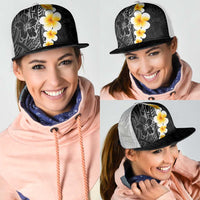 Black Tropical Plumeria With Galaxy Polynesian Art Mesh Trucker Cap LT14 - Polynesian Pride