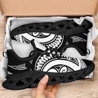 Black White New Zealand Puhoro Ta Moko Clunky Sneakers