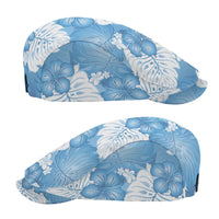Blue Aloha Hawaii Jeff Hat Monstera Hibiscus Plumeria Seamless Vibes - Polynesian Pride
