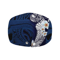 Blue Samoa Tattoo Jeff Hat Plumeria Samoan Ocean Tatau Pattern - Polynesian Pride