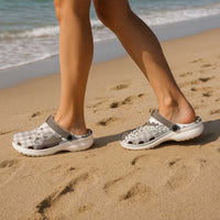 Brown Hawaii Tiare and Shell Lei Clogs Shoes Hawaiian Palaka Luxury Vibes - Polynesian Pride