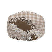 Brown Hawaii Tiare and Shell Lei Jeff Hat Hawaiian Palaka Luxury Vibes - Polynesian Pride
