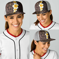 Brown Polynesia Baseball Net Cap Plumeria Tropical Leaves With Galaxy Polynesian Art LT14 - Polynesian Pride