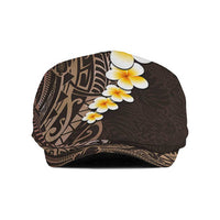 Brown Polynesia Jeff Hat Plumeria Tropical Leaves Galaxy Polynesian Art - Polynesian Pride