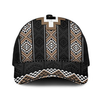 Brown Taniko Aotearoa Baseball Net Cap Niho Taniwha Mix Poutama LT14 One Size Black Brown - Polynesian Pride