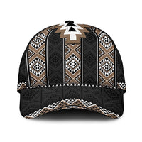 Brown Taniko Aotearoa Classic Cap Niho Taniwha Mix Poutama LT14 Universal Fit Brown - Polynesian Pride