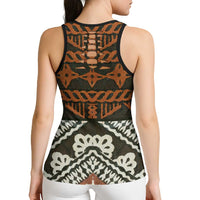 Bula Fiji Tapa Hollow Tank Top Fijian Masi Vintage Vibes - Polynesian Pride