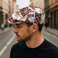 Cowboy Hawaii Mele Kalikimaka Jeff Hat Paniolo Kukui Nut Pikake Lei Burgundy Version - Polynesian Pride